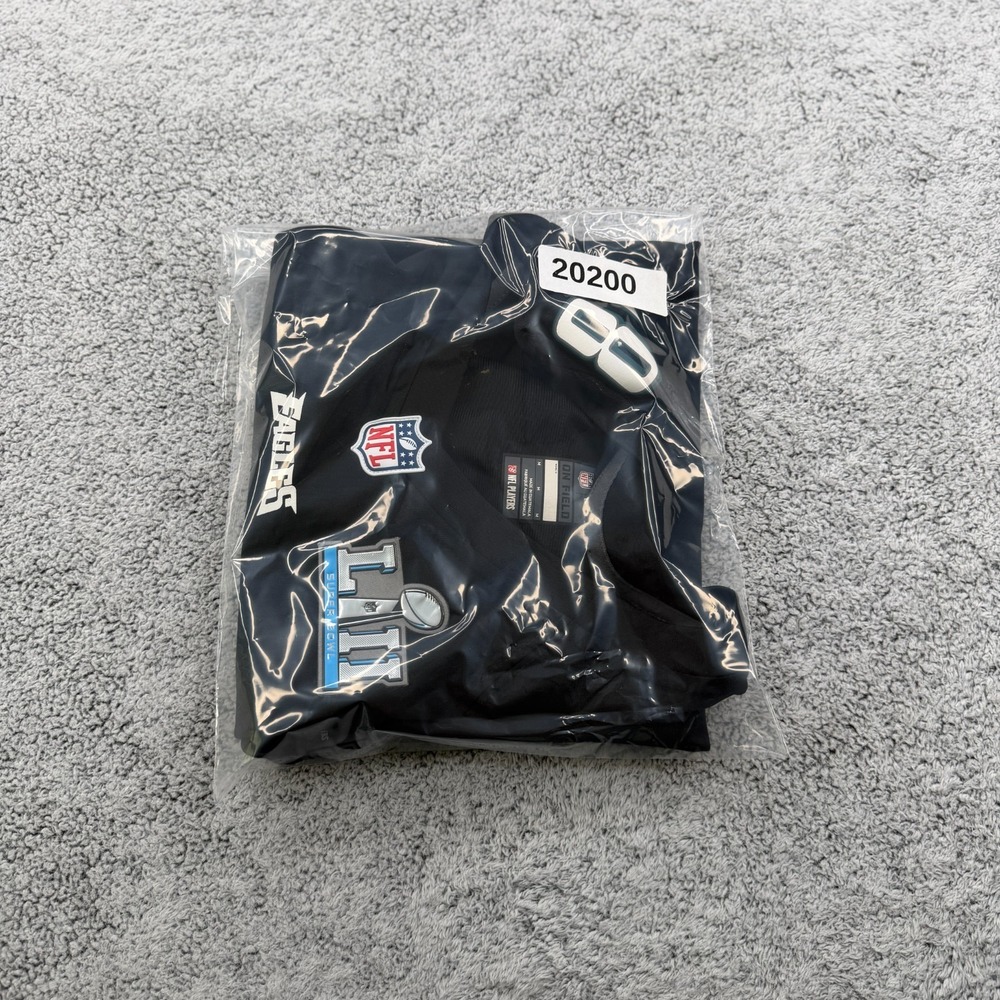 Philadelphia Eagles Superbowl Jersey Womens Medium Black Football Zach Ertz Nike - Picture 13 of 13